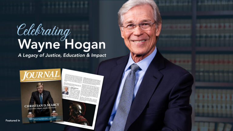 Wayne Hogan Featured in Florida Justice Association Journal for A Legacy of Preparing Future Leaders